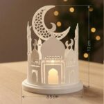 Ramadan LED Candle Lamp | Islamic Mosque Moon Light | Eid Mubarak Decor | 3D Printed Night Lamp | Tabletop Islamic Gift - Image 5