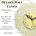 Islamic Wall Clock with Arabic Calligraphy Surah Ikhlas, Wooden Round Design, Golden and Transparent, 30 cm Diameter, Analog Display - Image 4
