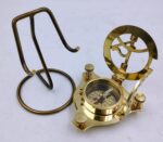 Personalized Sundial Compass for Hiking, 3 Inches Nautical for Outdoor, Pocket Compass for Hiking, with Display Stand Camping Maritime Vintage - Image 3