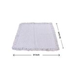 JWH Box Enterprises Soft Woolen Pooja Aasan Prayer Mat (White, Small 24 × 21 Inch) - Image 4