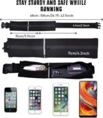 CRAFTYVIBE Running Waist Belt Bag for Men & Women | Adjustable Sports Waist Pouch with Zipper | Mobile Phone Holder for Running, Jogging, Gym, Cycling & Travel | Black - Image 4