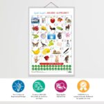 Set of 2 Action Words and Arabic Alphabet (Arabic) Early Learning Educational Charts for Kids | 20"X30" inch |Non-Tearable and Waterproof | Double Sided Laminated | Perfect for Homeschooling, Kindergarten and Nursery Students - Image 4