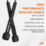 Vector X Lightweight Jump Rope for Fitness and Exercise - Adjustable Jump Ropes with Plastic Handles - Tangle-Free Skipping Rope for Crossfit, Gym, Cardio and Endurance Training - Jumping Rope - Image 4