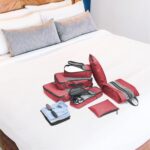 FATMUG Packing Cubes Travel Bag Organiser Set of 7 (2 L, 2 M, Shoe pouch, Laundry Bag & pouch) - Red - Image 5
