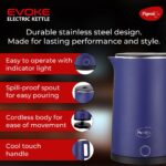 Pigeon By Stovekraft Evoke Electric Kettle With Stainless Steel Body, 1.8 Litre, Used For Boiling Water, Making Tea And Coffee, Instant Noodles, Soup Etc. (Blue), 1300 Watts - Image 3