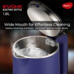 Pigeon By Stovekraft Evoke Electric Kettle With Stainless Steel Body, 1.8 Litre, Used For Boiling Water, Making Tea And Coffee, Instant Noodles, Soup Etc. (Blue), 1300 Watts - Image 4