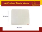 Achleshwar Woolen Aasan Combo White Red|Premium Handcrafted Meditation & Prayer Mats Soft Comfortable|Puja Sitting Aasan Set|Multicolor|26x26 & 23x30 Inch - Image 4