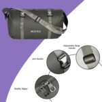 Storite Nylon 43Cm Travel Duffle Bag for Women with Wet Pocket Duffel Bag for Travelling Water Resistant Luggage Bag with Shoe Compartment (Shiny Grey 43x22x18.5cm) - Image 4