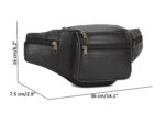 K London Stylish Real Leather Brown Waist Bag Elegant Style Travel Pouch Passport Holder with Adjustable Strap(1452_Brownn) - Image 4