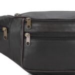 K London Stylish Real Leather Brown Waist Bag Elegant Style Travel Pouch Passport Holder with Adjustable Strap(1452_Brownn) - Image 6