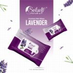 Lavender Blossom Wet Wipes 25 Sheets Purple Pack Alcohol Free pH Balanced Soft Texture Paraben Free Soothing Cleansing Moisturising Skin Care Travel Friendly Resealable Gentle Daily Use (pack of 1) - Image 3