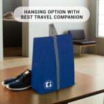 Kuber Industries Pack of 6 Travel Organizer | Waterproof Shoe Bag | Toiletry Pouch with Zipper | Parachute Shoe Cover for Travel & Adventure | Multipurpose Storage Organizer | Royal Blue & Black - Image 3