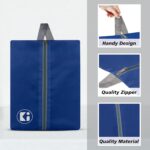 Kuber Industries Pack of 6 Travel Organizer | Waterproof Shoe Bag | Toiletry Pouch with Zipper | Parachute Shoe Cover for Travel & Adventure | Multipurpose Storage Organizer | Royal Blue & Black - Image 5