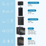 House of Quirk Polyester Compression Packing Cubes, 6 Set Travel Organizer Compressible Essentials Packing Organizers (Black) - Image 3