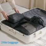 House of Quirk Polyester Compression Packing Cubes, 6 Set Travel Organizer Compressible Essentials Packing Organizers (Black) - Image 7