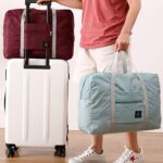 Foldable Travel Duffel Bag, Waterproof Carry On Luggage Bag, Lightweight Travel Luggage Bag for Sports, Gym, Vacation Combo of 2 (Sky Blue + Light Pink) - Image 4