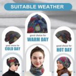 Hijab Caps for Women, Floral Print Chemo Cap Slouchy Beanie Cap for Women, Head Scarf Fashion Skull Dwarf Hats Head Scarf for Women, - Image 5