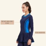 LIMEE Women’s Swimming Costume – Full Coverage Long Sleeve Modest Swimwear, Plus Size Friendly Swim Dress, Front Zip, Quick Dry Fabric for Beach & Pool - Image 5