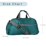Travalate Polyester 45 L Multi Pocket Ultra Light Travel Duffle Bag Organizer for Men and Women (Turquoise Blue, 20 X 18 X 11 Inch) - Image 4