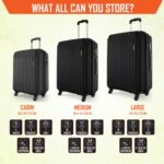 Safari Genius Alley Set of 3 (Cabin + Medium + Large) Trolley Bags, Hard Case Polypropylene, 4 Wheels, 360 Degree Wheeling Luggage, Suitcase for Travel, Black - Image 8