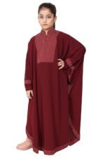 Indo Classic Kaftan Abaya For Girls Made In Nida Matte Fabric (BT-KKAF-002) - Image 4