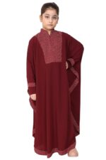 Indo Classic Kaftan Abaya For Girls Made In Nida Matte Fabric (BT-KKAF-002) - Image 5