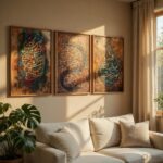 Arabic Calligraphy Wall Art, Set of 3 Framed Prints, Multicolour, Wood Frame, Islamic Home Decor - Image 5