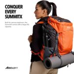 Boldfit Rucksack Bag 65 litres Trekking Bag Travel Backpack for Men & Women Rucksack Bags for Men with Laptop Sleeve & Waterproof Rain Cover for Camping Tourist Shoe Compartment 65Ltrs (Orange) - Image 4