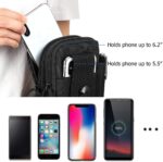 AMIRATE Waist Bags for Men Women- Premium Stitching, Branded Zippers, Waterproof Pocket, RFID Safe- Multy Mobile Pockets for Hiking Travel, Money Belt Tactical Molle Phone Pouch (Black) - Image 4