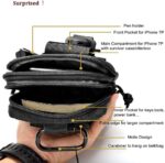 AMIRATE Waist Bags for Men Women- Premium Stitching, Branded Zippers, Waterproof Pocket, RFID Safe- Multy Mobile Pockets for Hiking Travel, Money Belt Tactical Molle Phone Pouch (Black) - Image 6