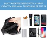 AMIRATE Waist Bags for Men Women- Premium Stitching, Branded Zippers, Waterproof Pocket, RFID Safe- Multy Mobile Pockets for Hiking Travel, Money Belt Tactical Molle Phone Pouch (Black) - Image 7