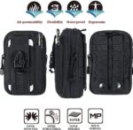 AMIRATE Waist Bags for Men Women- Premium Stitching, Branded Zippers, Waterproof Pocket, RFID Safe- Multy Mobile Pockets for Hiking Travel, Money Belt Tactical Molle Phone Pouch (Black) - Image 8