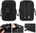 AMIRATE Waist Bags for Men Women- Premium Stitching, Branded Zippers, Waterproof Pocket, RFID Safe- Multy Mobile Pockets for Hiking Travel, Money Belt Tactical Molle Phone Pouch (Black) - Image 9