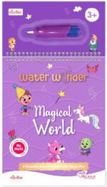 Reusable Magic Water Coloring Book For Kids, Educational Fun Time for Kids, Mess-Free Art with Quick Dry Technology (Jungle Theme | 4 Reusable Coloring & Activity Boards | 1 Refillable Water Pen) - Image 3