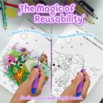 Reusable Magic Water Coloring Book For Kids, Educational Fun Time for Kids, Mess-Free Art with Quick Dry Technology (Jungle Theme | 4 Reusable Coloring & Activity Boards | 1 Refillable Water Pen) - Image 8