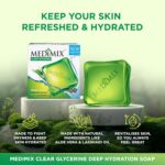 Medimix Clear Glycerine Bathing Bar Soap for Dry Skin 100g (Pack of 4) | Infused with Lakshadi Oil & Aloe Vera | Effective for Dry Skin - Image 3