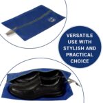 Kuber Industries Pack of 6 Travel Organizer | Travel Carrying Bag | Toiletry Pouch with Zipper | Shoe Cover for Travel-Hiking-Adventure | Multipurpose Storage Organizer Bag | Royal Blue - Image 7