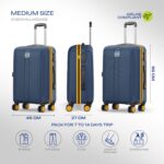 Safari Medium Thorium Neo 8 Wheels 66 Cm Check-in Trolley Bag Hard Case Polycarbonate 360 Degree Wheeling System Luggage, Trolley Bags for Travel, Suitcase for Travel, Graphite Blue - Image 8