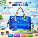 Transparent Multipurpose Utility Bag – Clear Travel & Gym Organizer with Dual Carry Handles,2 Zipper Compartments & Adjustable Shoulder Strap | Durable Double-Zip | Random Color | 1 Piece - Image 7