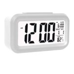 Casa Copenhagen Digital Alarm Clock Table Clock for Students, Home, Office, Corporate with Automatic Sensor, Date & Temperature - White - Image 4