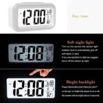 Casa Copenhagen Digital Alarm Clock Table Clock for Students, Home, Office, Corporate with Automatic Sensor, Date & Temperature - White - Image 5