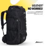 Boldfit Rucksack Bag Tourist Gear Travel Trekking, Camping, Hiking Bagpack for Men & Women Front & Top Loading - Black 70L - Image 6
