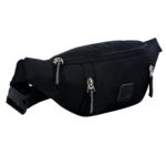 Fly Fashion.in - Fashion begins here Leather World Waist Bag Travel waist Pouch Belt Sport Bag Bum Bag for Men and Women Nylon (Black) - Image 4