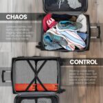FATMUG Polyester Packing Cubes Travel Pouch Bag, Clothes Organiser Set Of 4 (2 Large And 2 Medium) - Orange - Image 4