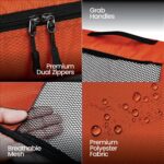 FATMUG Polyester Packing Cubes Travel Pouch Bag, Clothes Organiser Set Of 4 (2 Large And 2 Medium) - Orange - Image 5
