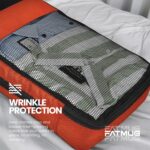 FATMUG Polyester Packing Cubes Travel Pouch Bag, Clothes Organiser Set Of 4 (2 Large And 2 Medium) - Orange - Image 6