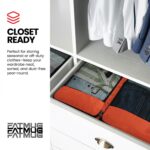 FATMUG Polyester Packing Cubes Travel Pouch Bag, Clothes Organiser Set Of 4 (2 Large And 2 Medium) - Orange - Image 7