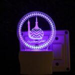 Talgo Round Islamic 3D Optical Illusion Acrylic Night Lamp, 7 Colors RGB Auto Colour Changing LED Plug and Play Night Light, Office Light, Best for Gift - Pack of 1 (SD113,Multicolour, 3 Inch) - Image 5