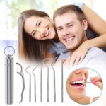 ShivAnanta 7 in 1 Dental Tools Kit Professional Stainless Steel Teeth Cleaning Kit with Case Plaque Tartar Remover Set Tooth Scraper Oral Hygiene Pick Scaler Dentist Tools for Home Use Adults - Image 6