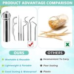 ShivAnanta 7 in 1 Dental Tools Kit Professional Stainless Steel Teeth Cleaning Kit with Case Plaque Tartar Remover Set Tooth Scraper Oral Hygiene Pick Scaler Dentist Tools for Home Use Adults - Image 8